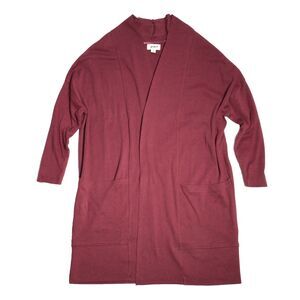 Pact Airplace Cardigan 100% Organic Cotton Womens XS/S Long Sleeve Sweater Plum